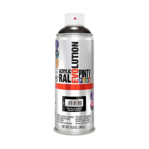 Boja u spreju Pintyplus Evolution MT153 Metalizirani 400 ml Crna Cijena