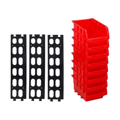 Set Složivih Kutija za Pospremanje Kinzo Crvena 12 x 10 cm polipropilen (8 kom.) Cijena