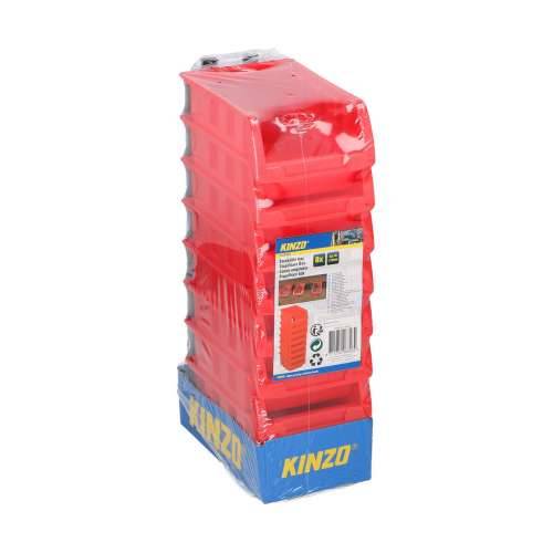 Set Složivih Kutija za Pospremanje Kinzo Crvena 12 x 10 cm polipropilen (8 kom.) Cijena