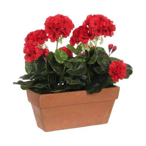 Ukrasna Biljka Mica Decorations Keramika Crvena PVC (29 x 13 x 40 cm) Cijena