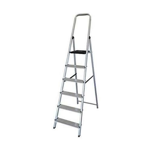 Ljestve na preklop sa 6 koraka EDM Aluminij (48 x 10,5 x 193 cm) Cijena