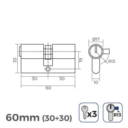 cilindar EDM 85177 r13 nikal Kratka ručica europski Cijena