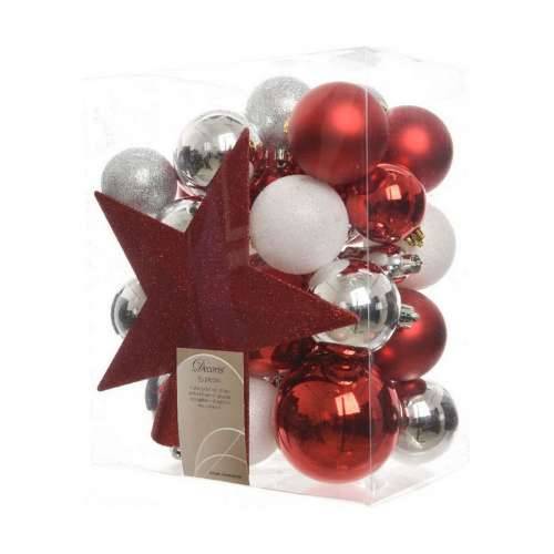 Globuri de Crăciun Decoris Rojo/Blanco 33 Dijelovi Cijena