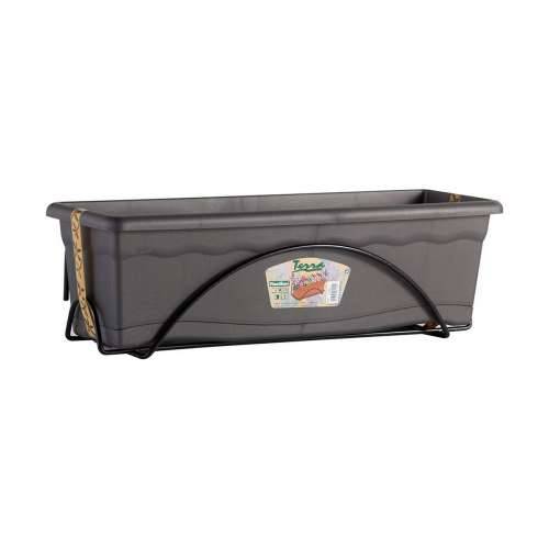 Žardinijera s Tanjurom Plastiken Antracitna polipropilen 60 x 24 cm Cijena