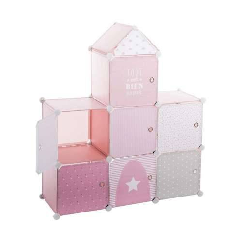 Polica Atmosphera Pink Castle Children’s modularni polipropilen (95,5 x 32 x 109 cm) Cijena