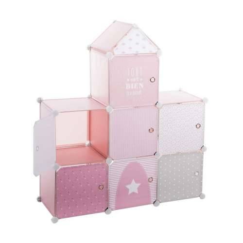 Polica Atmosphera Pink Castle Children’s modularni polipropilen (95,5 x 32 x 109 cm) Cijena