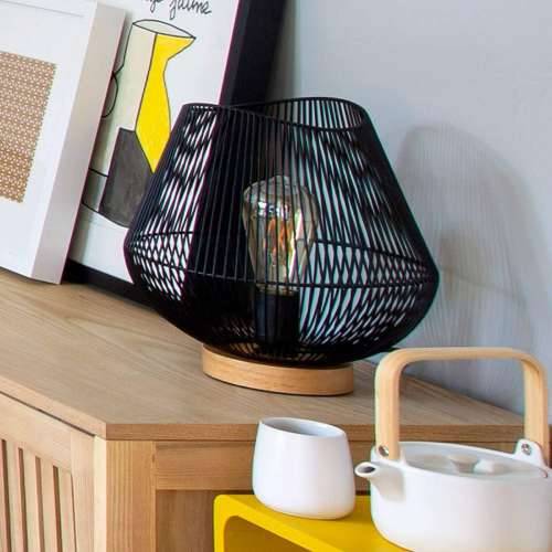 Stolna svjetiljka Atmosphera Jena Crna Metal 40 W (Ø 28 x 26 cm) Cijena