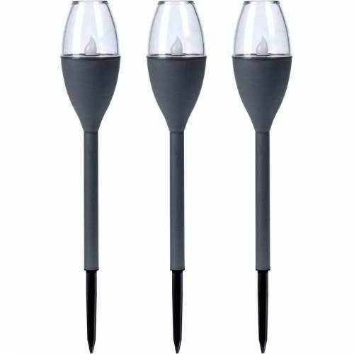 Set vrtnih solarnih baklji Progarden Tamno sivo 21 x 8 x 31 cm Plastika Cijena