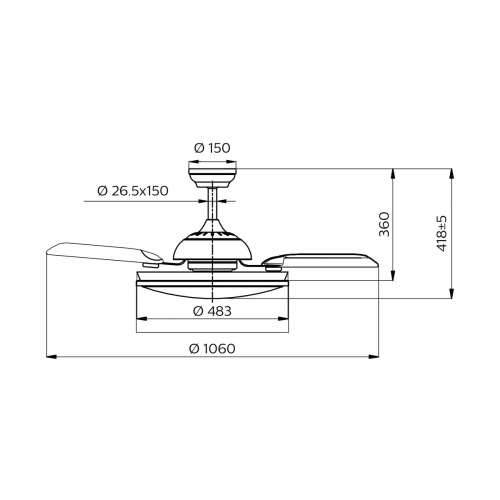 Stropni Ventilator sa Svjetlom Philips Atlas Bijela 35 W 28 W 4500 Lm Cijena