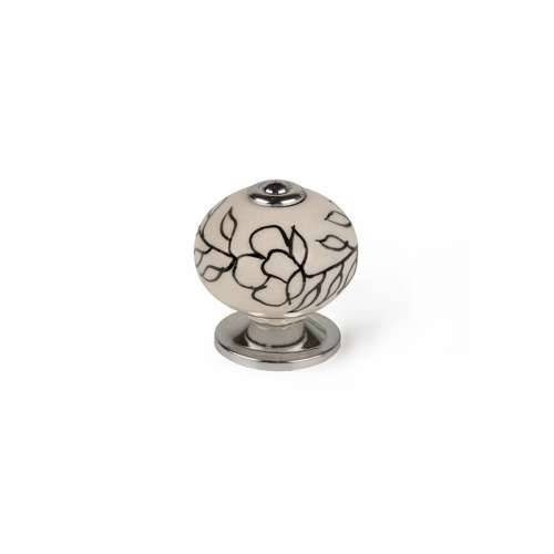 Zatvarač jabučica Rei e504 Bijela Metal Cvijet Ø 40 x 36 mm 4 Dijelovi Cijena