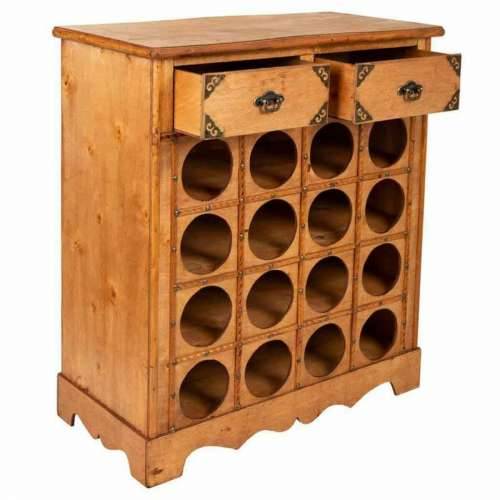 Stalak za boce Alexandra House Living PVC Drvo Željezo 31 x 69 x 63 cm S ladicama Cijena