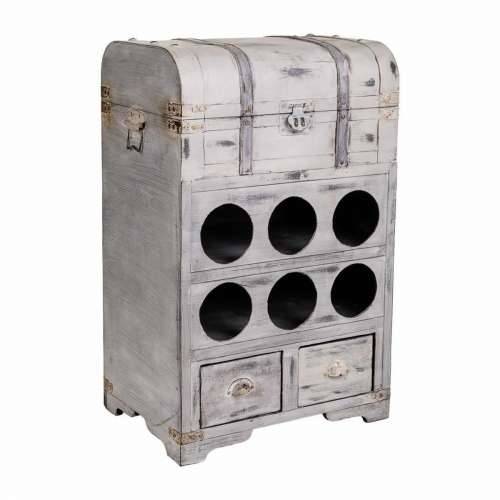 Stalak za boce Alexandra House Living PVC Drvo Metal 30 x 64 x 41 cm Škrinja Cijena