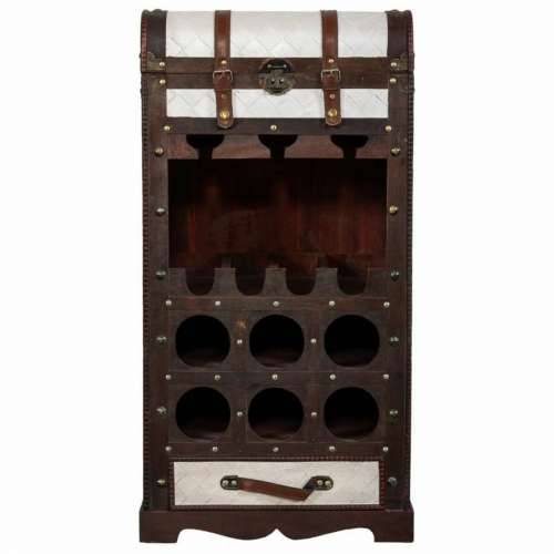 Stalak za boce Alexandra House Living Smeđa PVC Drvo Metal Tkanina 30 x 85 x 44 cm Škrinja Cijena