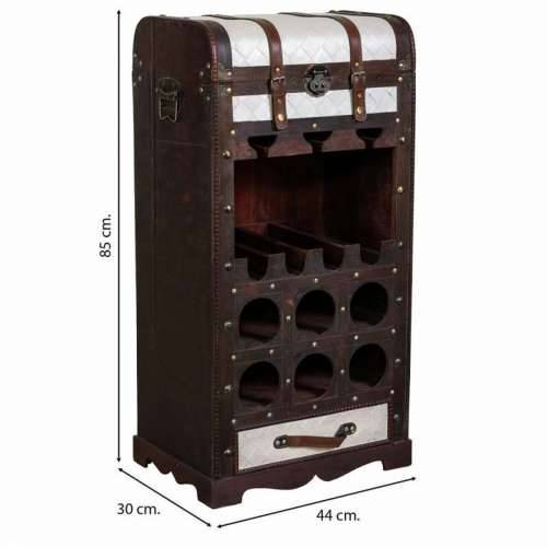 Stalak za boce Alexandra House Living Smeđa PVC Drvo Metal Tkanina 30 x 85 x 44 cm Škrinja Cijena