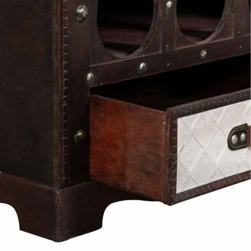 Stalak za boce Alexandra House Living Smeđa PVC Drvo Metal Tkanina 30 x 85 x 44 cm Škrinja Cijena