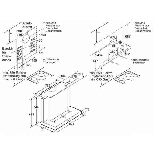 Konvencionalna Napa BOSCH DWB099752 90 cm 770 m3/h 58 dB 317W Cijena