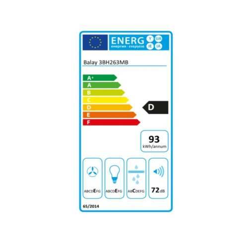 Konvencionalna Napa Balay 3BH263MB 60 cm 350 m3/h 72 dB 146W Bijela Cijena
