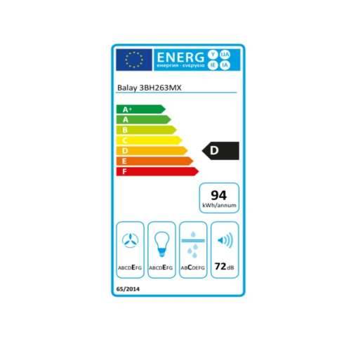 Konvencionalna Napa Balay 3BH263MX 60 cm 350 m3/h 72 dB 146W Srebrna Čelik Cijena