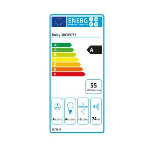 Konvencionalna Napa Balay 720 m3/h 74 dB (A) Čelik Cijena