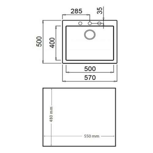 Jednostruki sudoper Teka FORSQUARE 50 40 TG (60 cm) Cijena