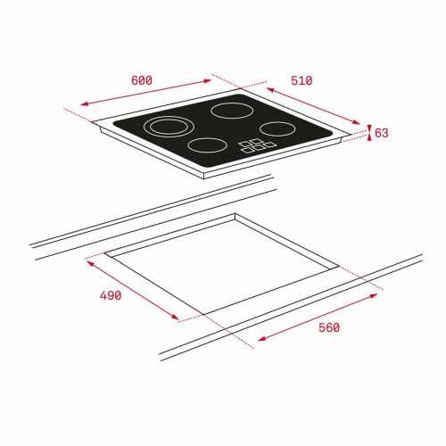 Staklokeramička Ploča Teka TB 6415 60 cm 6300 W Cijena