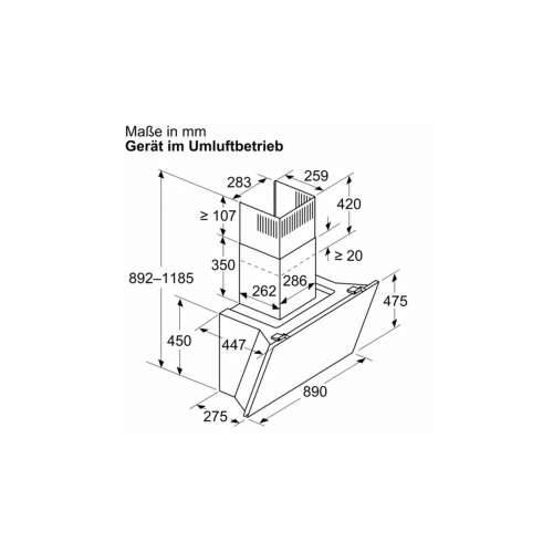 Konvencionalna Napa BOSCH DWK91LT60 Crna Cijena