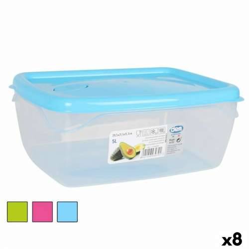 Pravokutna Kutija za Ručak s Poklopcem Dem 5 L Pravokutno 29,5 x 21,5 x 11,7 cm (8 kom.) Cijena