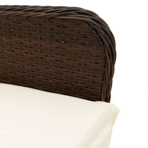 9-dijelni vrtni bistro set od poliratana s jastucima smeđi - 190 x 80 x 75 cm 8 Cijena