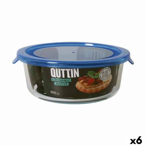 Okrugla Kutija za Ručak s Poklopcem Quttin   Plava 900 ml (6 kom.) Cijena