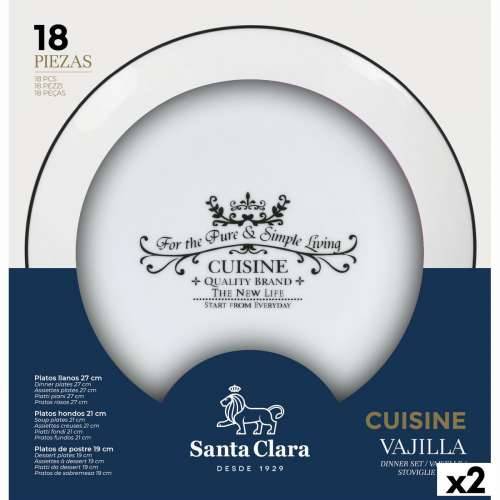 Posuđe za jelo Santa Clara Cuisine Porculan Okruglo 18 Dijelovi (2 kom.) Cijena