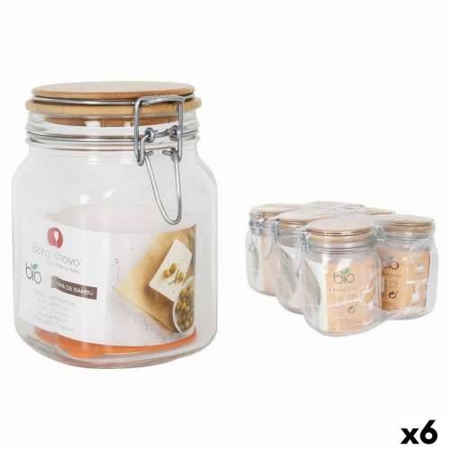 staklenka Borgonovo Primizie Hermetičko zatvaranje Bambus 1L 10,5 x 10,5 x 15,5 cm (6 kom.) Cijena