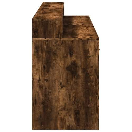 Radni stol s LED svjetlima boja hrasta 160x55x91 cm drveni - Dimljeni hrast 160 x 55 x 91 cm Cijena