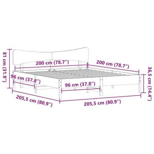 Okvir kreveta bez madraca voštano smeđi 200x200 cm od borovine - Voštano smeđa 200 x 200 cm Cijena