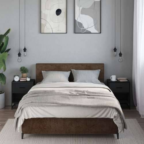 Noćni ormarići 2 kom crni 40x31x50 cm od konstruiranog drva - Crna 2 Cijena