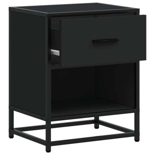 Noćni ormarići 2 kom crni 40x31x50 cm od konstruiranog drva - Crna 2 Cijena