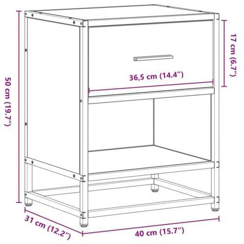 Noćni ormarići 2 kom crni 40x31x50 cm od konstruiranog drva - Crna 2 Cijena