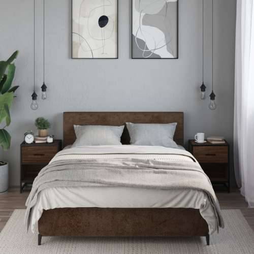 Noćni ormarići 2 kom boja hrasta 40x31x50 cm konstruirano drvo - Smeđi hrast 2 Cijena