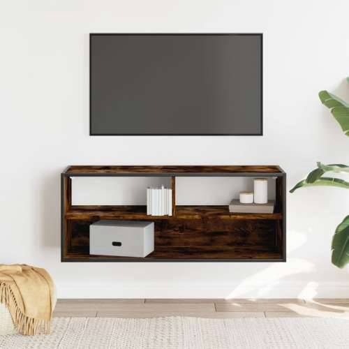 TV ormarić boja dimljenog hrasta 100x31x39,5 cm konstruirano - Dimljeni hrast 1 100 cm Cijena