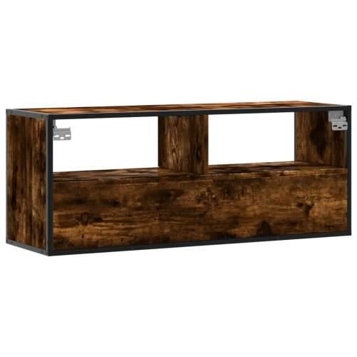 TV ormarić boja dimljenog hrasta 100x31x39,5 cm konstruirano - Dimljeni hrast 1 100 cm Cijena