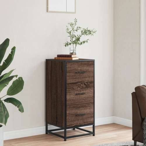 Komoda boja hrasta 35,5x35x76 cm konstruirano drvo i metal - Smeđi hrast 1 Cijena