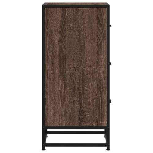 Komoda boja hrasta 35,5x35x76 cm konstruirano drvo i metal - Smeđi hrast 1 Cijena