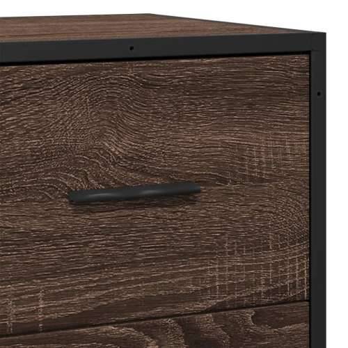 Komoda boja hrasta 35,5x35x76 cm konstruirano drvo i metal - Smeđi hrast 1 Cijena