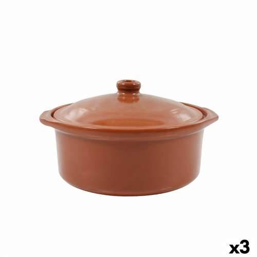 Lonac Azofra Kuhana glina 24,5 x 23 x 16,7 cm S poklopcem (3 kom.) Cijena