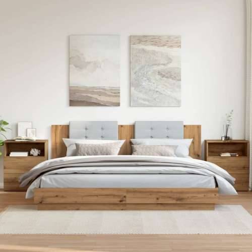 Noćni ormarići 2 kom boja hrasta 50x32x60 cm konstruirano drvo - hrast artisan 2 Cijena