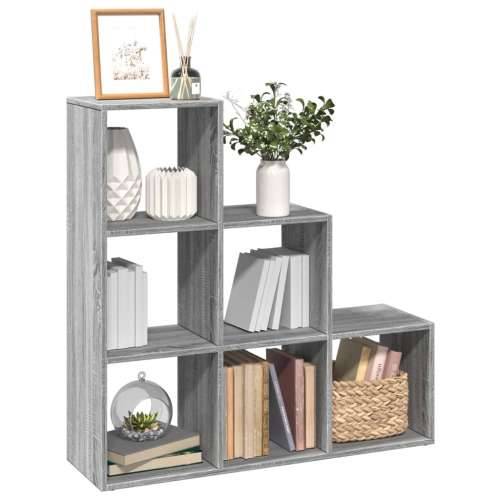 Pregrada / regal za knjige 3 razina sonoma 99x29x99 cm drveni - Sivi hrast sonoma 1 99 cm Cijena