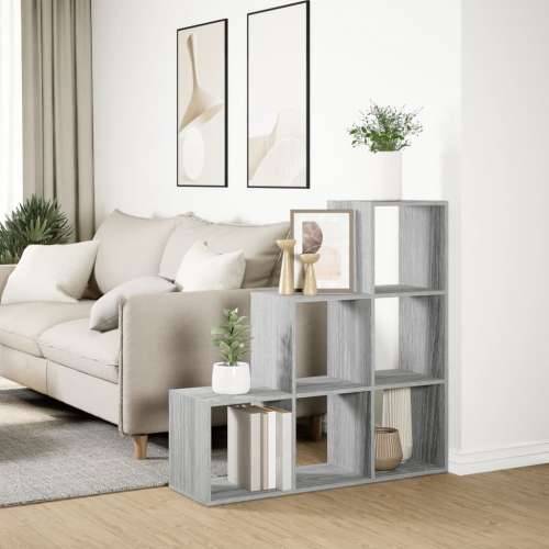 Pregrada / regal za knjige 3 razina sonoma 99x29x99 cm drveni - Sivi hrast sonoma 1 99 cm Cijena