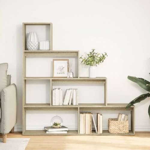 Pregrada/regal za knjige 4 razina hrast 143,5x29x143,5cm drveni - sonoma hrast 1 143.5 cm Cijena