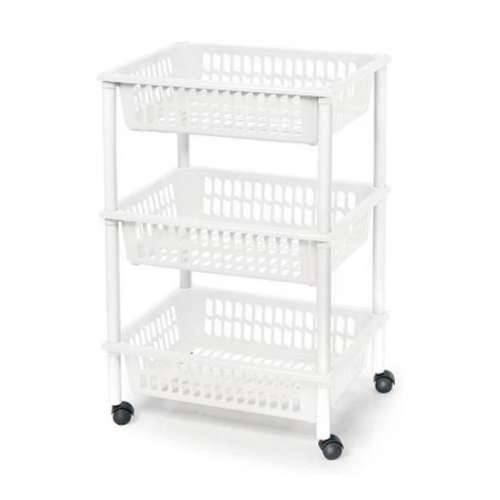 Kolica za Povrće Tontarelli Mito 3 Plastika Bijela 40 x 29 x 62 cm (12 kom.) Cijena