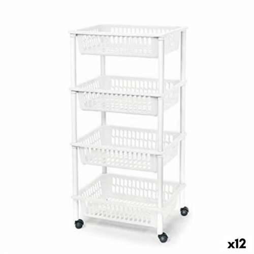 Kolica za Povrće Tontarelli Mito 4 Plastika Bijela 40 x 29 x 62 cm (12 kom.) Cijena
