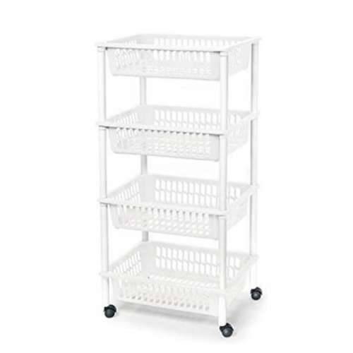 Kolica za Povrće Tontarelli Mito 4 Plastika Bijela 40 x 29 x 62 cm (12 kom.) Cijena